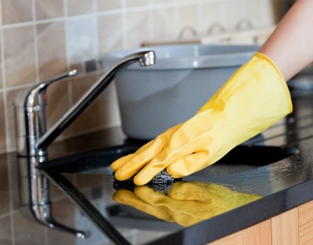 Deep cleaning tools and fresh property surfaces in W12