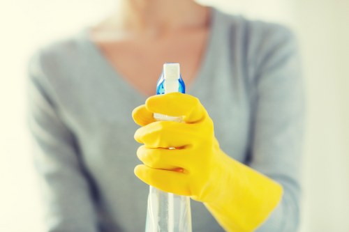 Professional cleaners maintaining shared office areas in West London