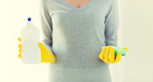 Cleaning team working in a W12 office and commercial space