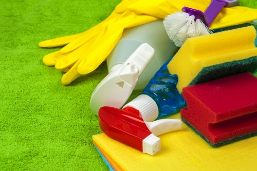 Bright and clean carpet floor in a comfortable interior