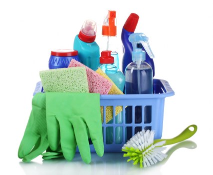 Office cleaning team maintaining desks and meeting rooms in W12